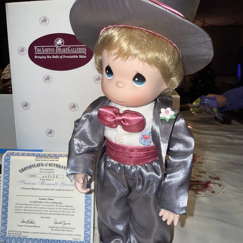 Precious Moments Certificate with Blue and White Design